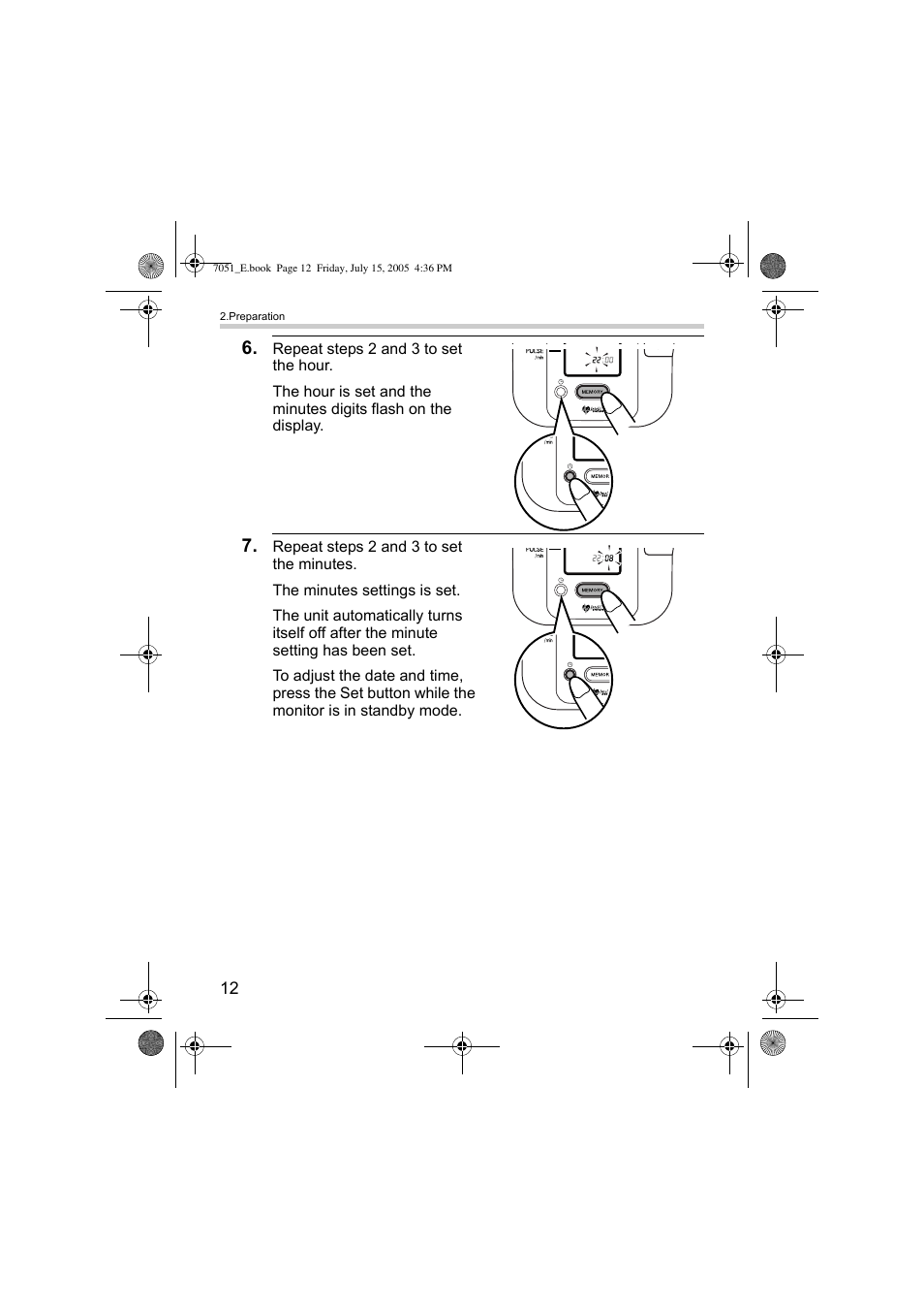 Omron Healthcare M3 User Manual | Page 12 / 38