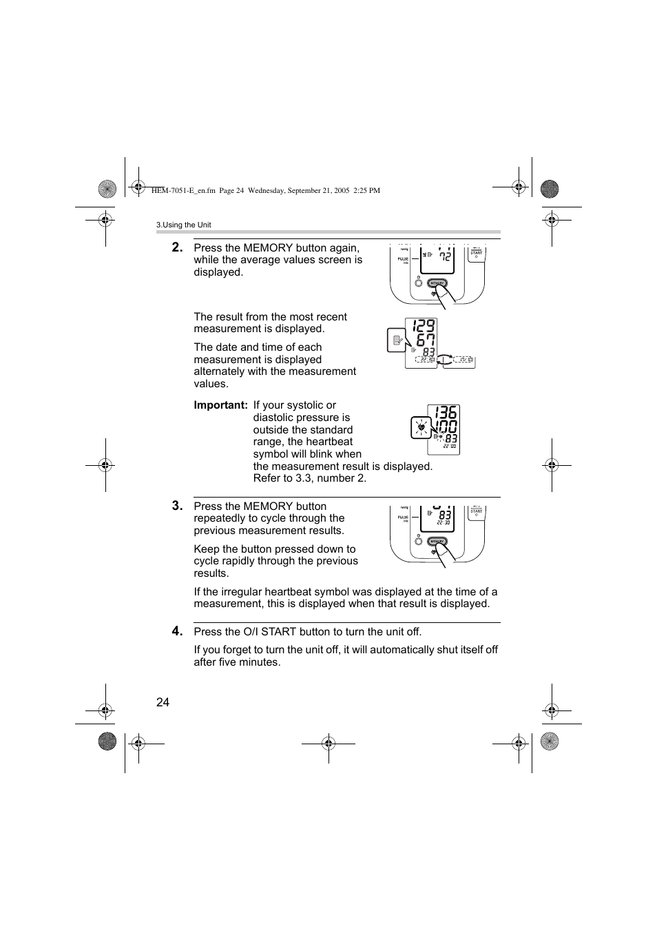 Omron Healthcare M3 User Manual | Page 24 / 38
