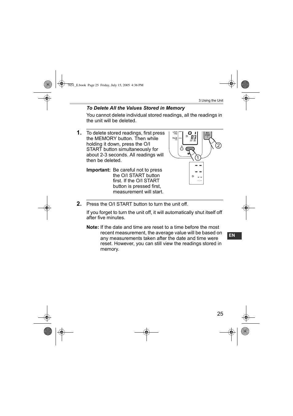 Omron Healthcare M3 User Manual | Page 25 / 38