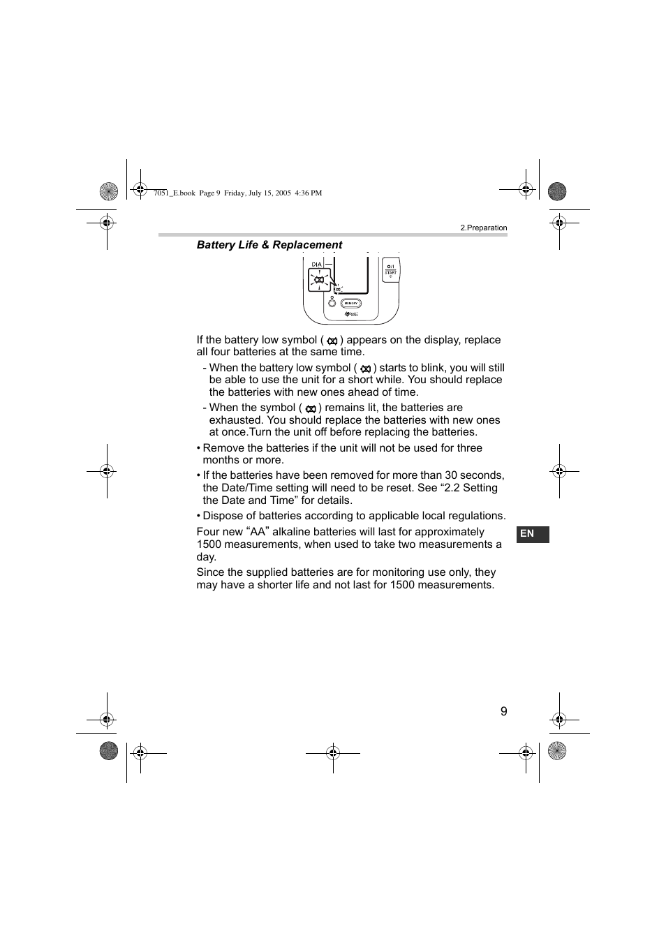 Omron Healthcare M3 User Manual | Page 9 / 38