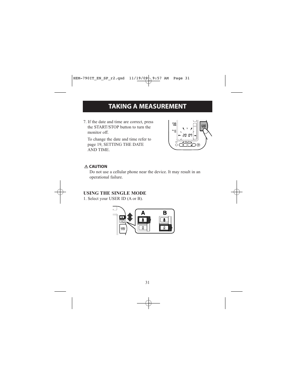 Taking a measurement | Omron Healthcare OMRON HEM-790IT User Manual | Page 31 / 120