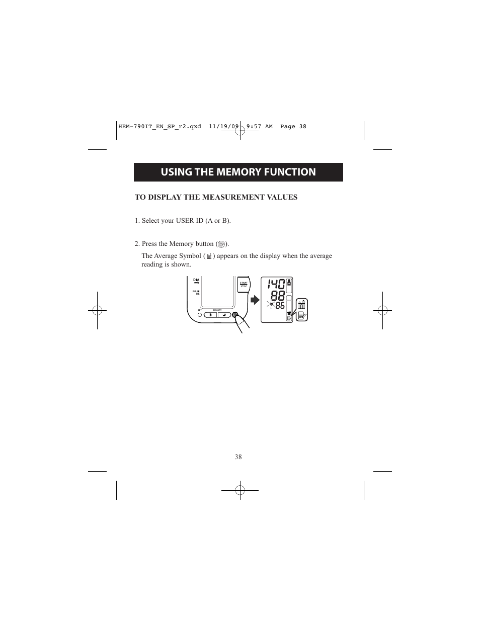 Omron Healthcare OMRON HEM-790IT User Manual | Page 38 / 120
