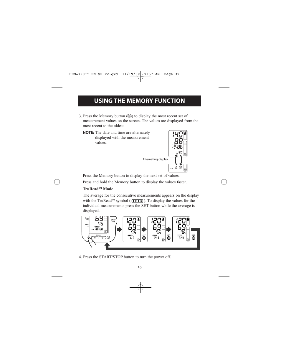 Omron Healthcare OMRON HEM-790IT User Manual | Page 39 / 120