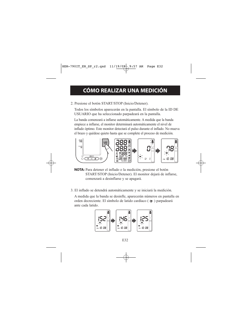 Cómo realizar una medición | Omron Healthcare OMRON HEM-790IT User Manual | Page 92 / 120