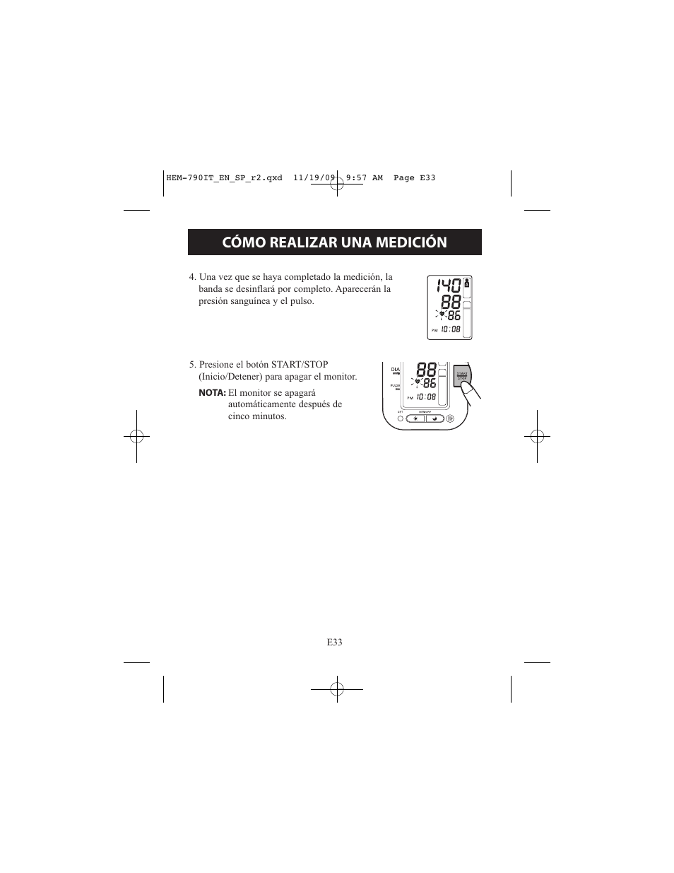 Cómo realizar una medición | Omron Healthcare OMRON HEM-790IT User Manual | Page 93 / 120