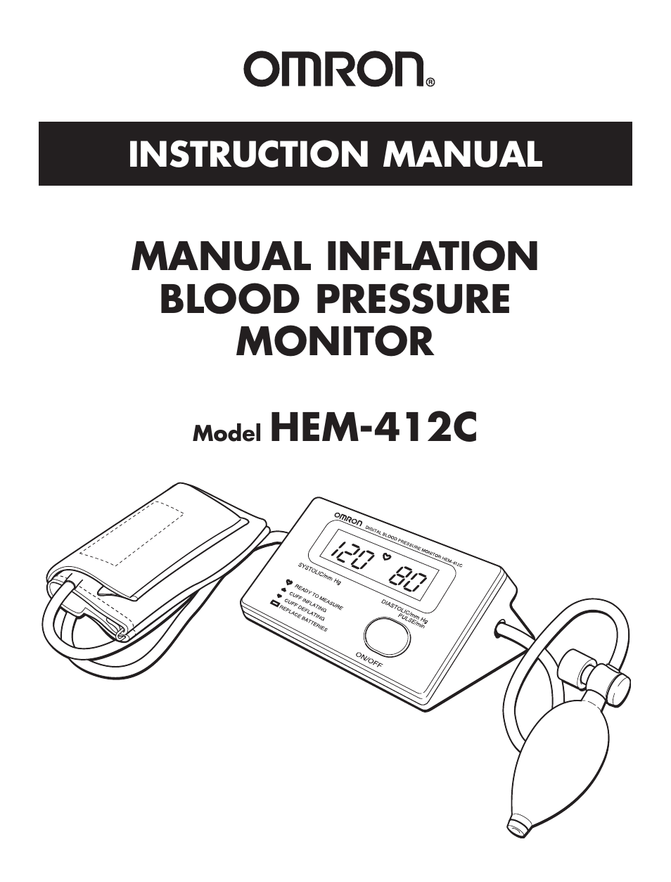 Omron Healthcare HEM-412C User Manual | 16 pages