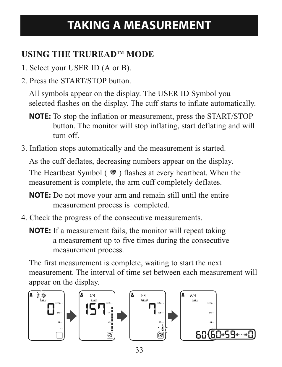 Taking a measurement | Omron Healthcare BP785 User Manual | Page 33 / 50