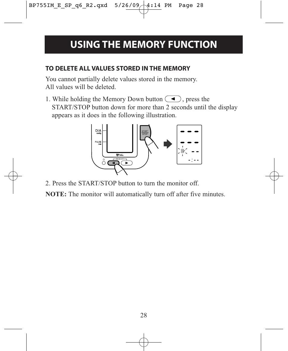 Omron Healthcare INTELLISENSE BP755 User Manual | Page 28 / 36