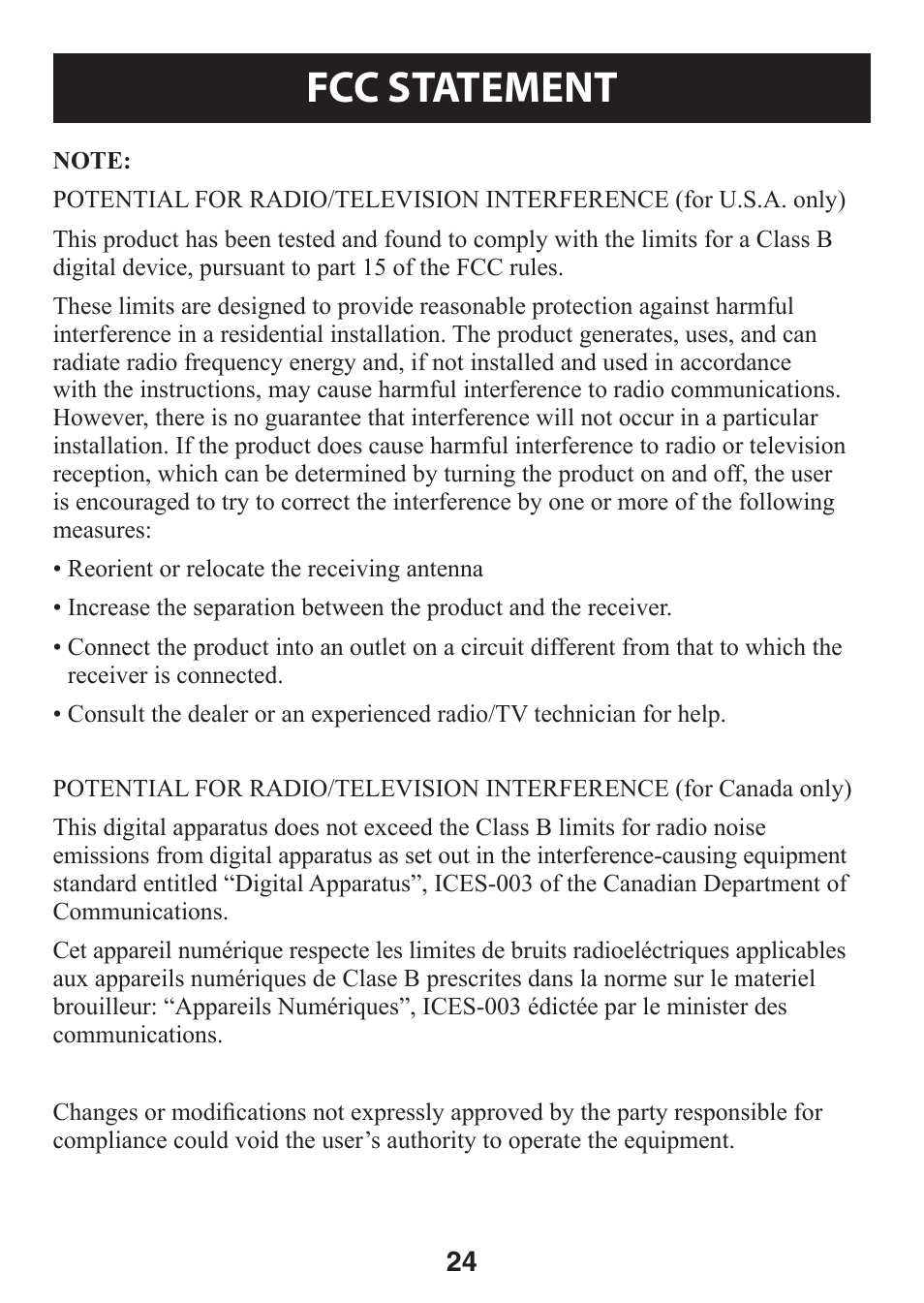 Fcc statement, Fcc.statement | Omron Healthcare GOSMART HJ-112 User Manual | Page 24 / 28