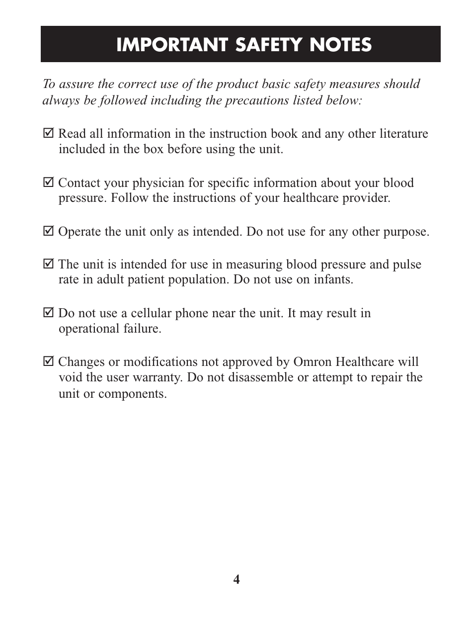 Omron Healthcare HEM-422CRLC User Manual | Page 4 / 40