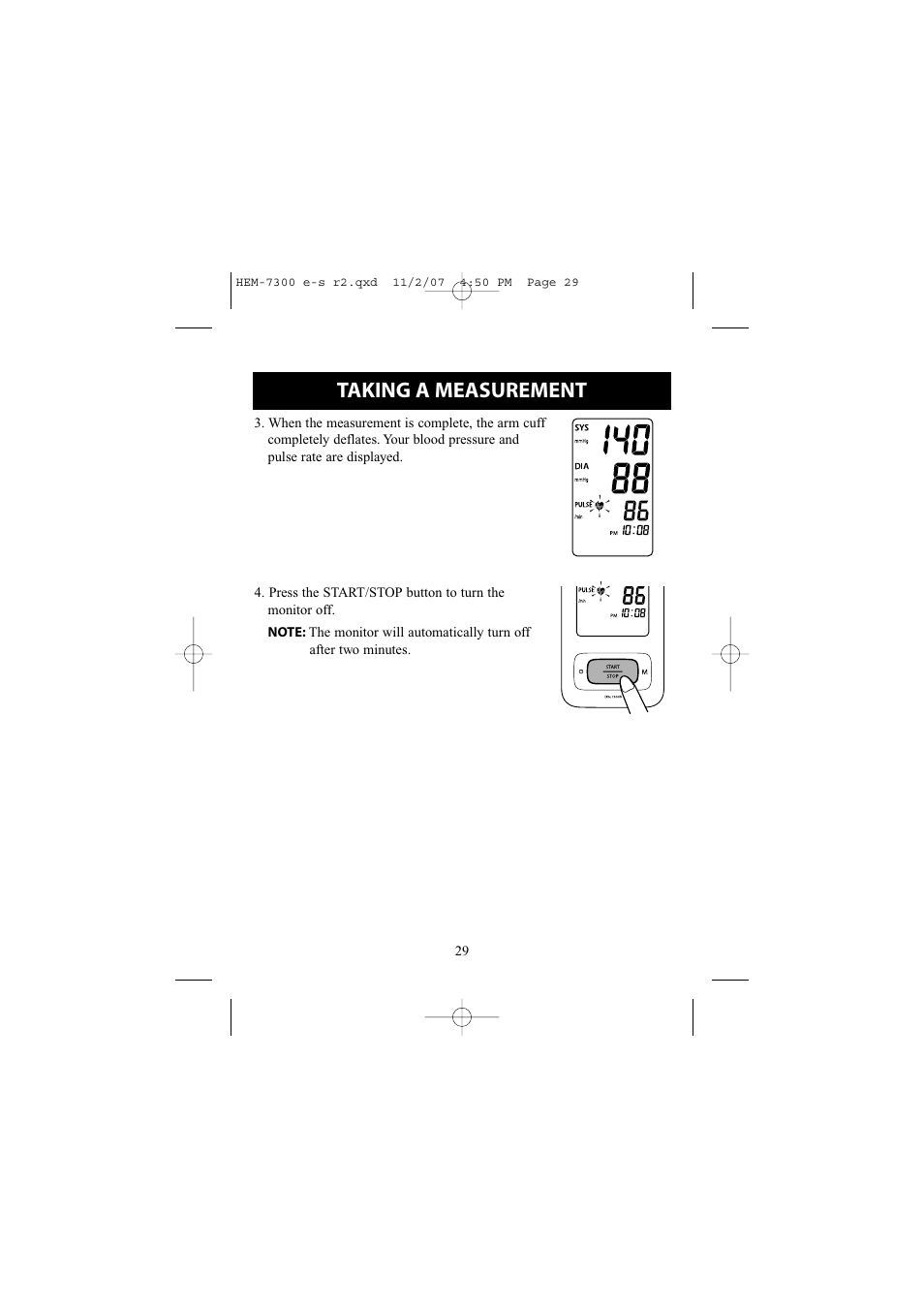 Taking a measurement | Omron Healthcare ELITE 7300W User Manual | Page 29 / 42