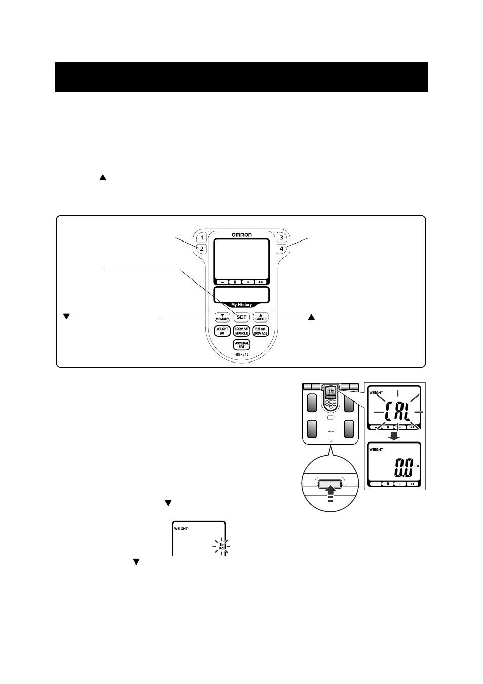 Setting personal data | Omron Healthcare FULL BODY SENSOR BODY COMPOSITION MONITOR AND SCALE HBF-516 User Manual | Page 21 / 44