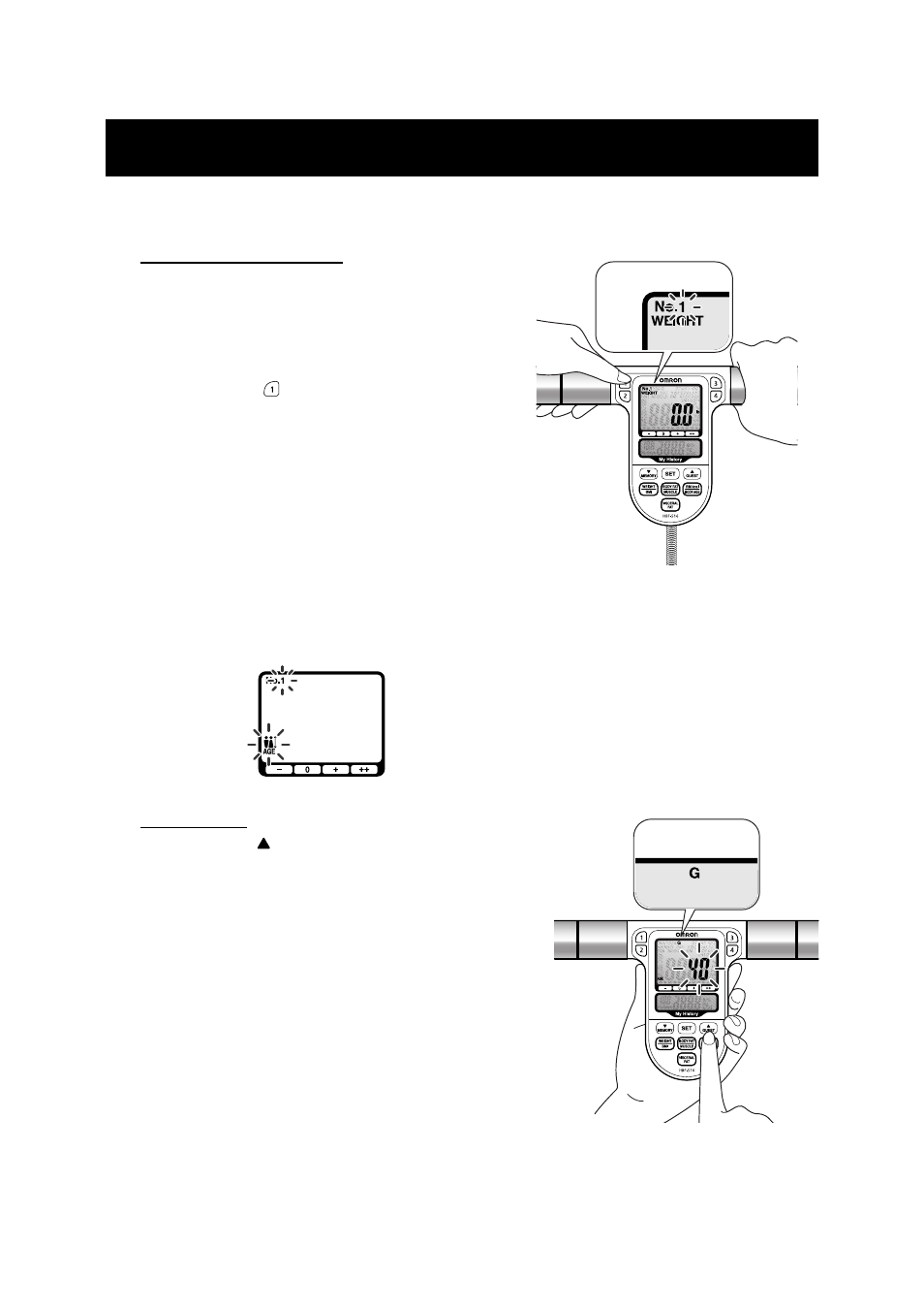 How to take a measurement | Omron Healthcare FULL BODY SENSOR BODY COMPOSITION MONITOR AND SCALE HBF-516 User Manual | Page 27 / 44