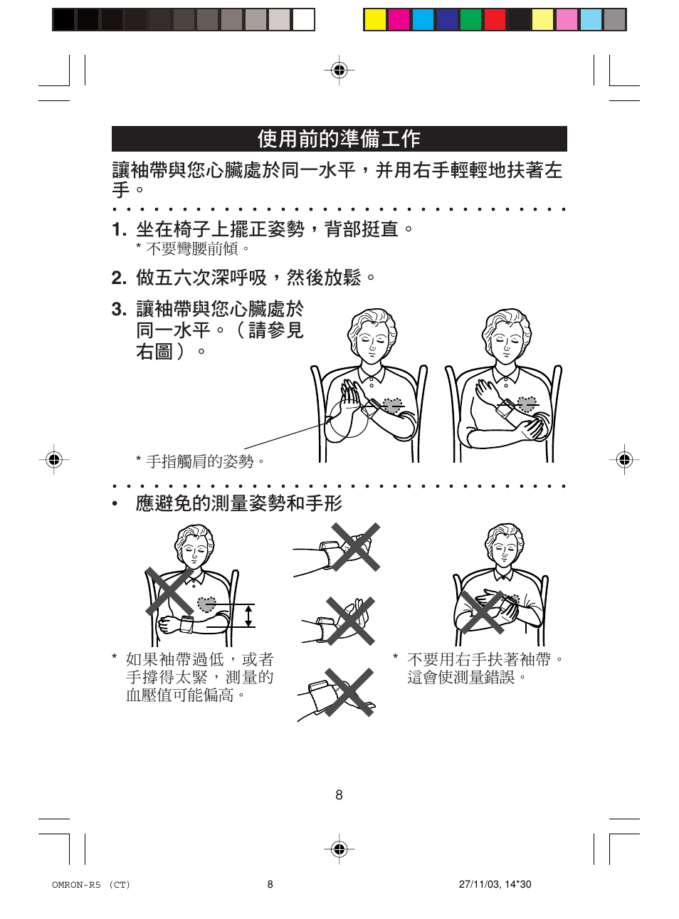Omron Healthcare R5 User Manual | Page 8 / 40