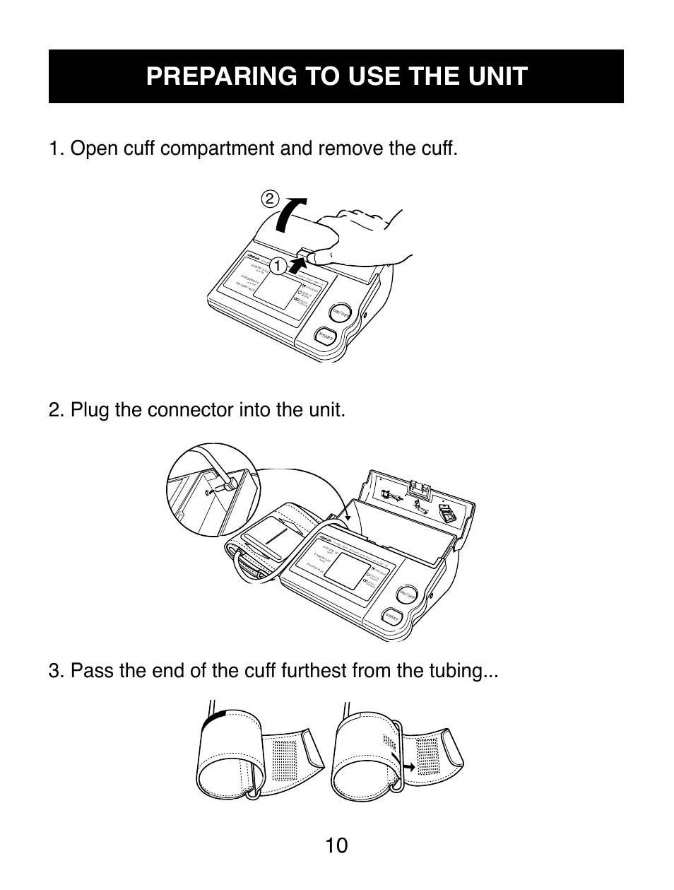 Preparing to use the unit | Omron Healthcare AUTOMATIC DIGITAL HEM-739 User Manual | Page 11 / 26