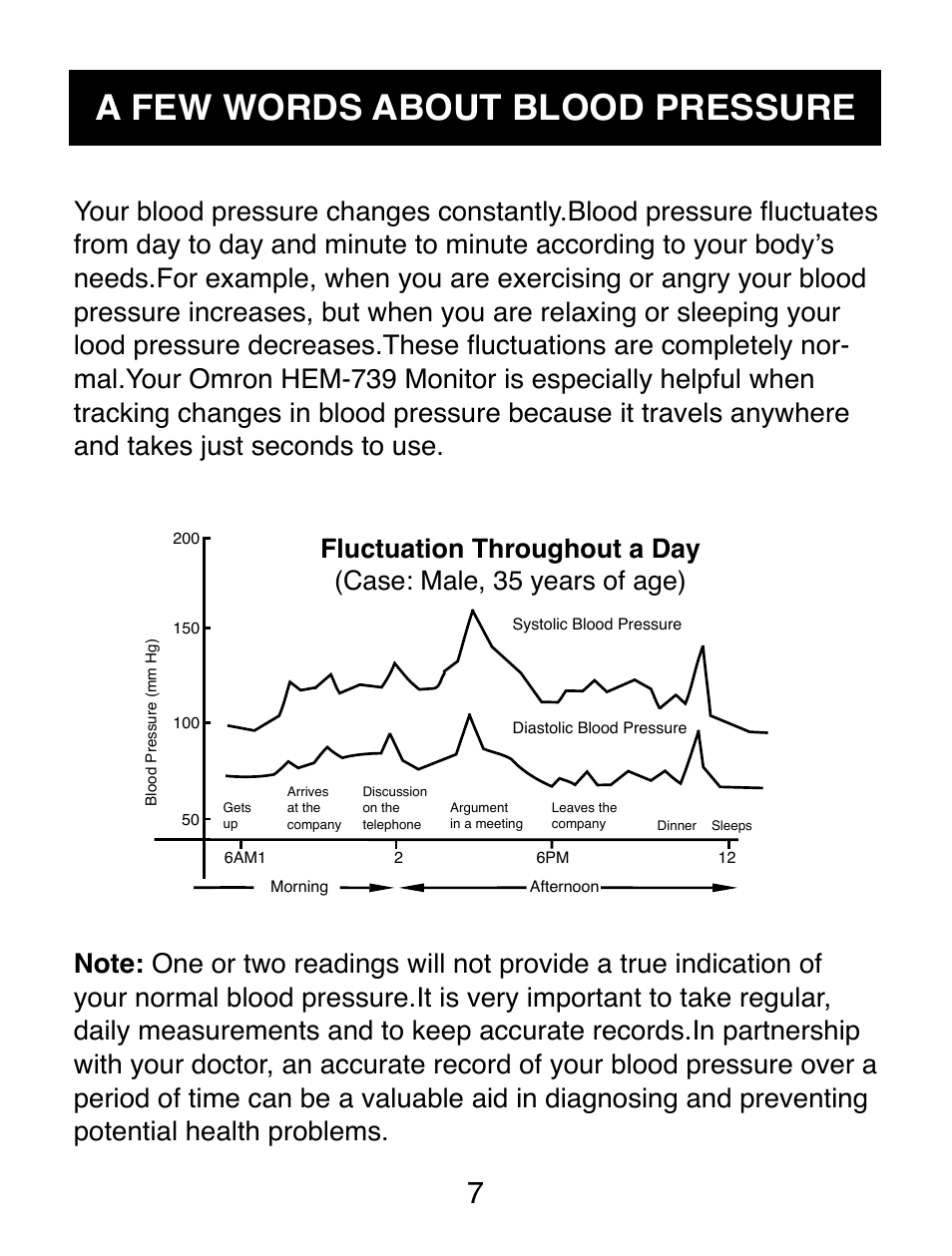 A few words about blood pressure | Omron Healthcare AUTOMATIC DIGITAL HEM-739 User Manual | Page 8 / 26