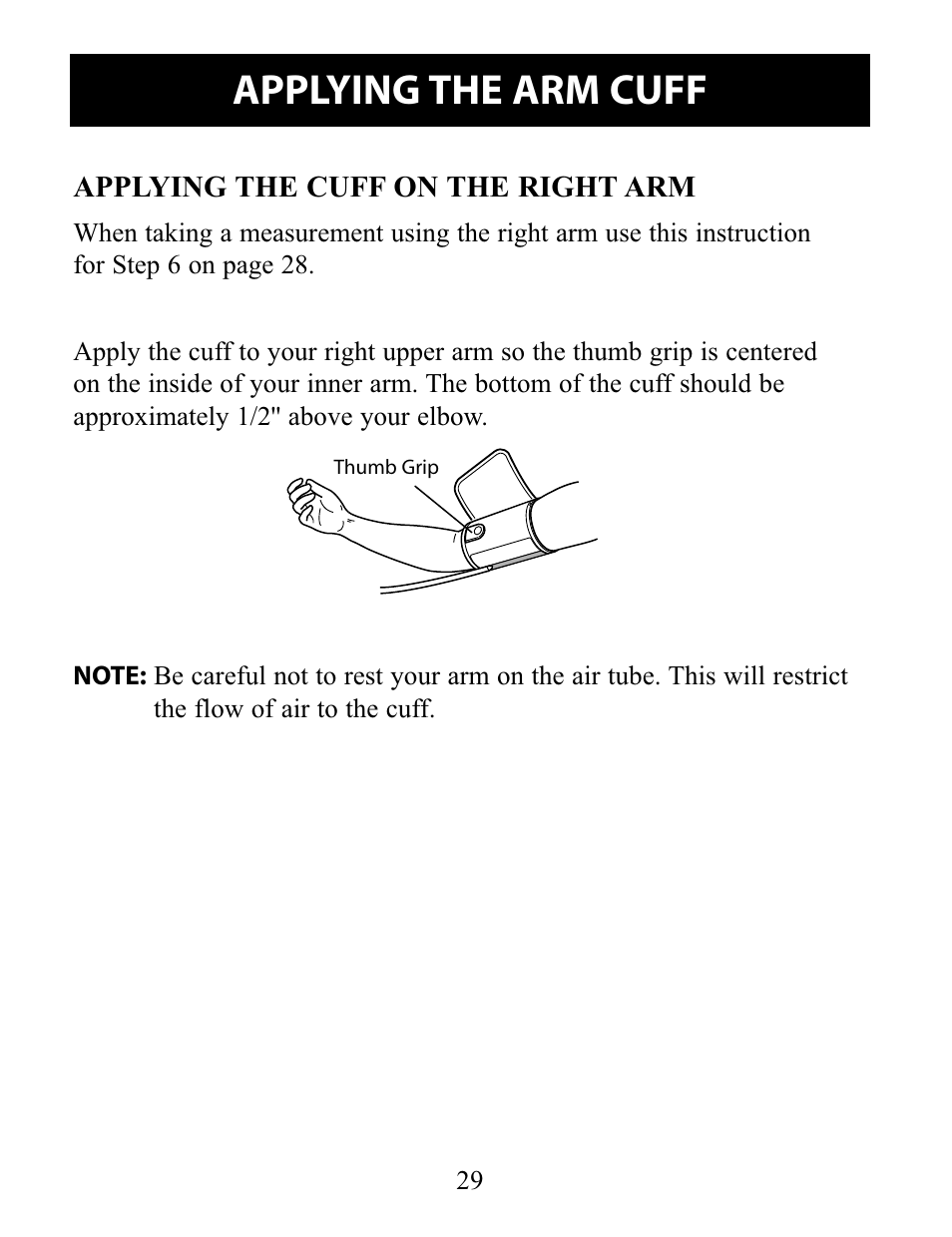 Applying the arm cuff | Omron Healthcare 10 SERIES PLUS BP791IT User Manual | Page 29 / 60