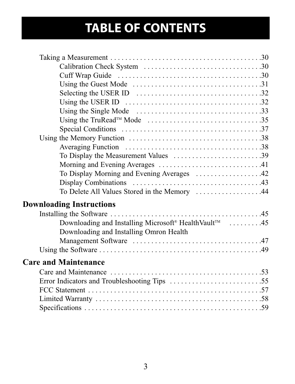 Omron Healthcare 10 SERIES PLUS BP791IT User Manual | Page 3 / 60