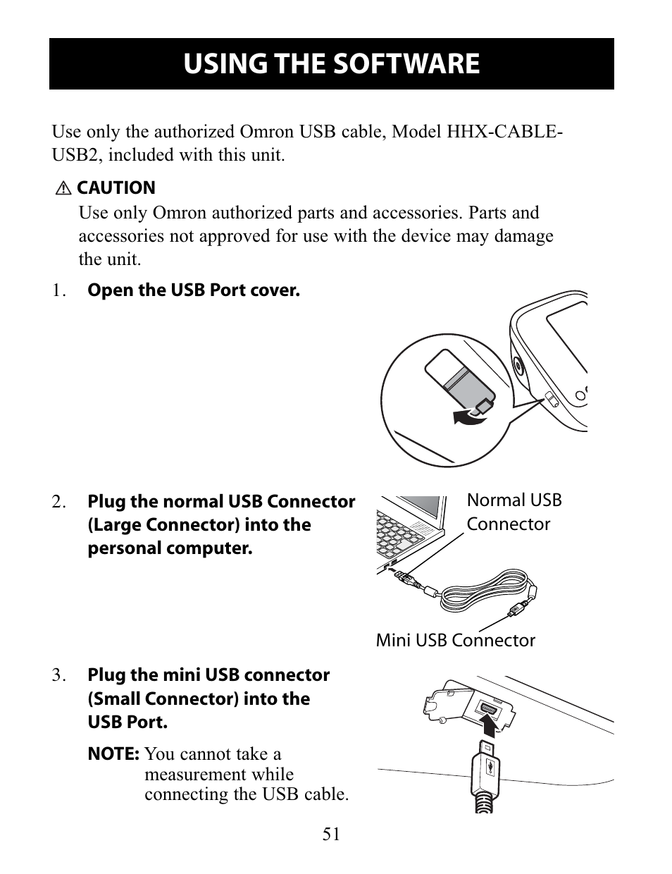 Using the software | Omron Healthcare 10 SERIES PLUS BP791IT User Manual | Page 51 / 60