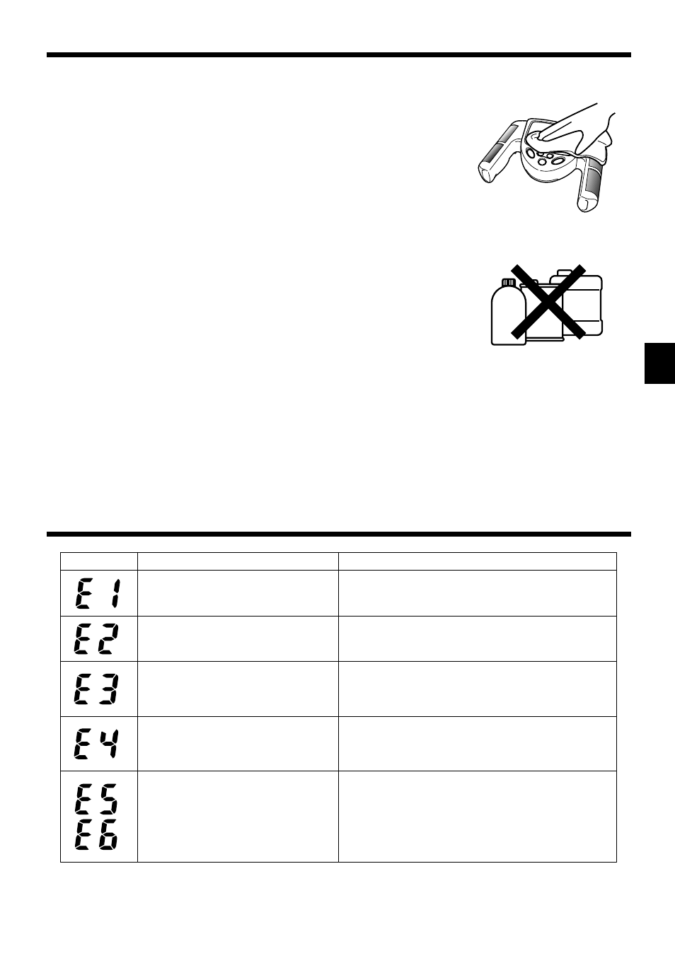 How to care for and store the unit error displays | Omron Healthcare HBF-306 User Manual | Page 15 / 26