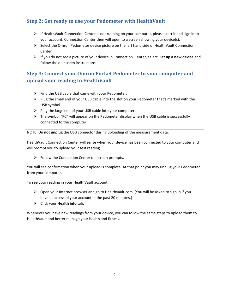 Omron Healthcare GOSMART HJ720ITC User Manual | Page 2 / 3