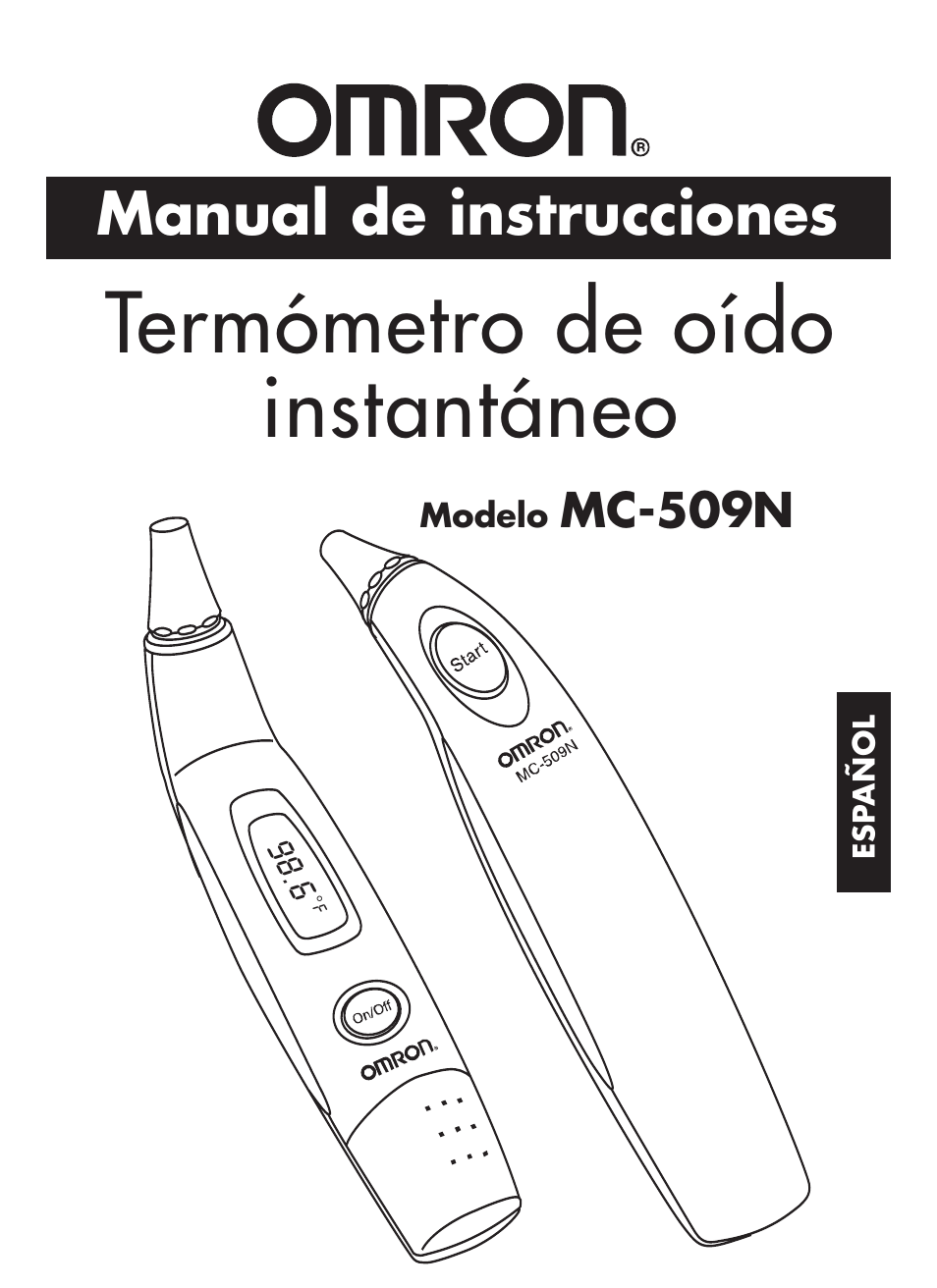 Termómetro de oído instantáneo, Manual de instrucciones | Omron Healthcare MC-509N User Manual | Page 13 / 24