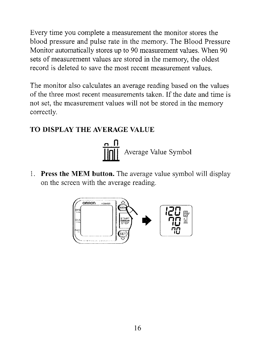 Omron Healthcare INTELLISENSE HEM-650 User Manual | Page 16 / 21