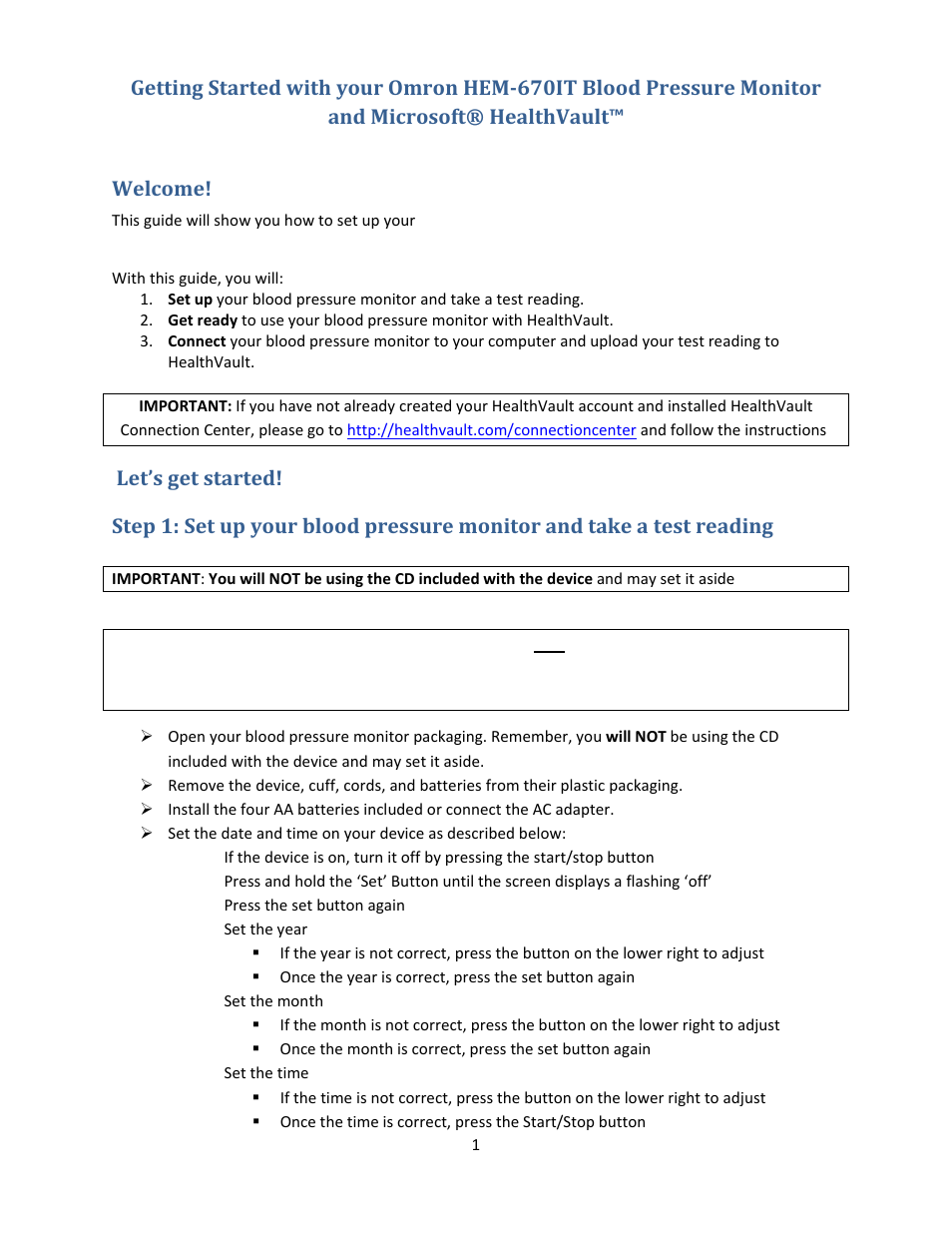 Omron Healthcare OMRON HEM670IT User Manual | 3 pages