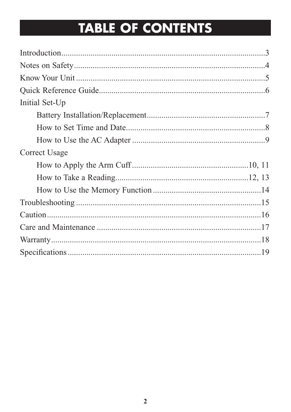 Omron Healthcare HEM-773AC User Manual | Page 2 / 20