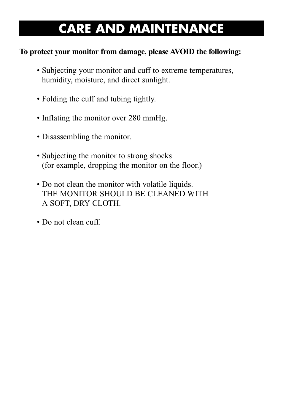 Care and maintenance | Omron Healthcare OMRON HEM-705CP User Manual | Page 24 / 28