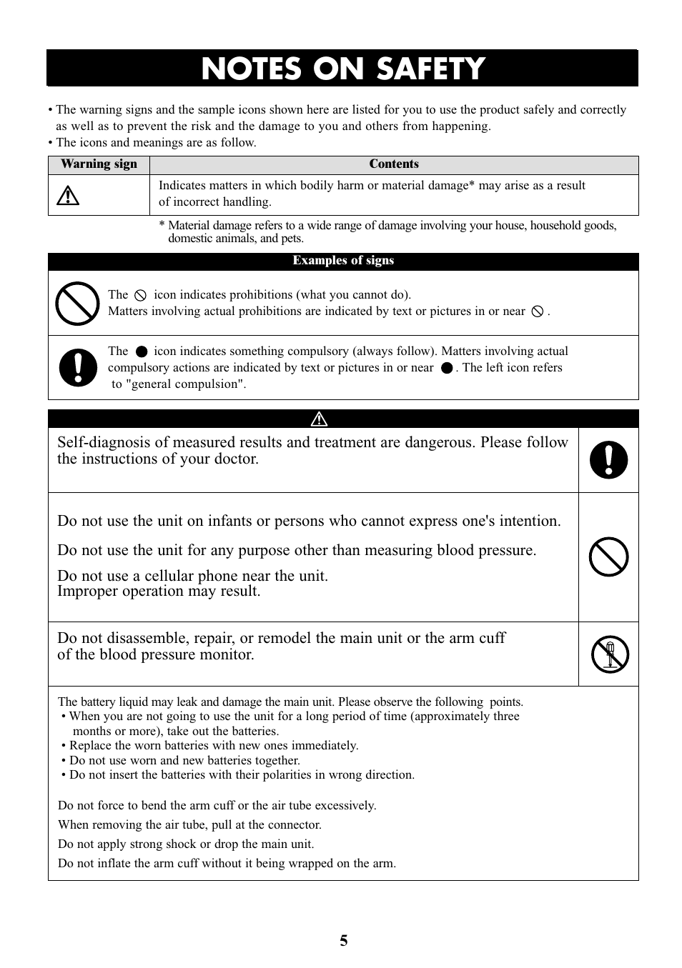 Caution | Omron Healthcare OMRON HEM-705CP User Manual | Page 5 / 28