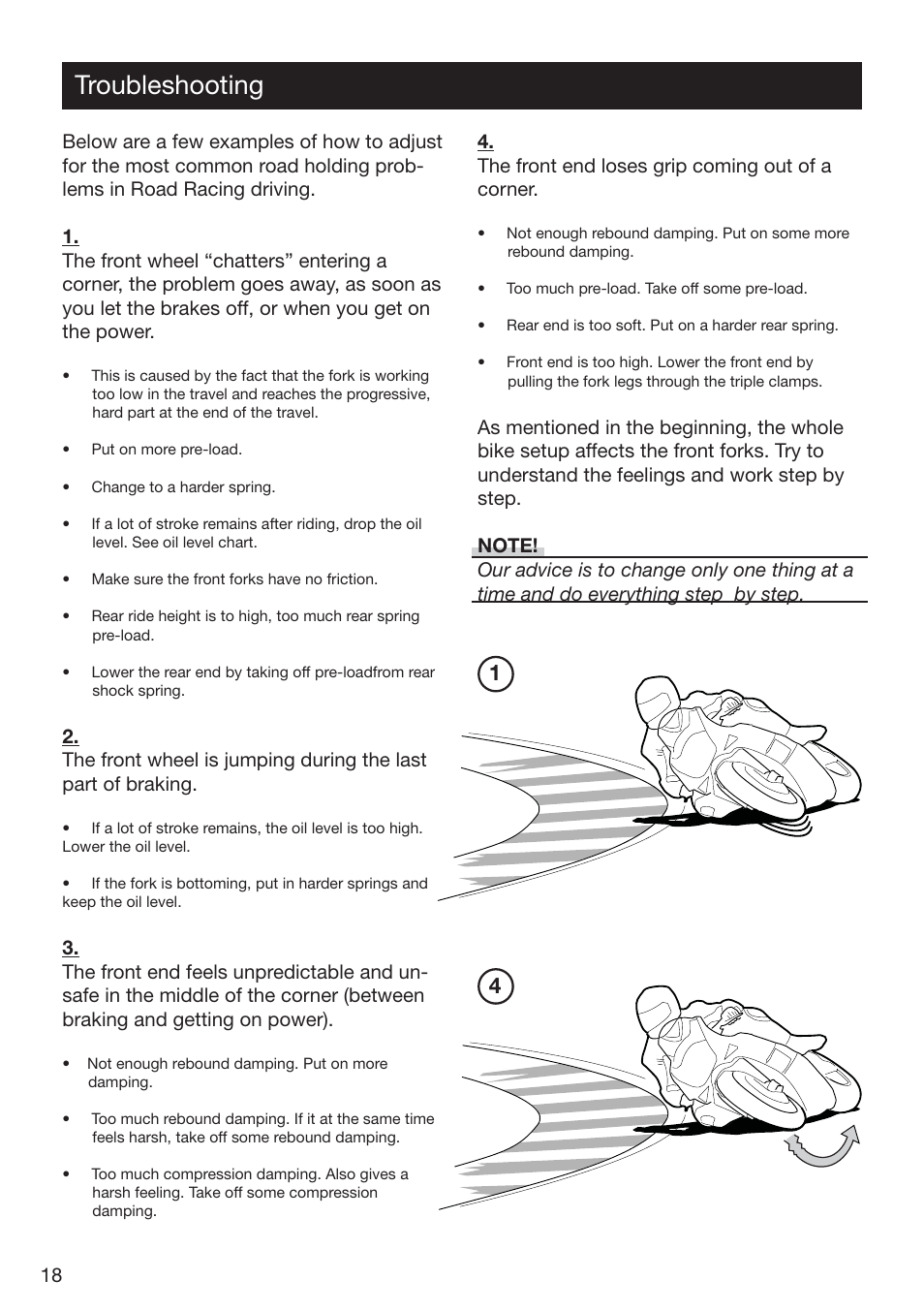 Troubleshooting | Ohlins FG 470 User Manual | Page 18 / 24