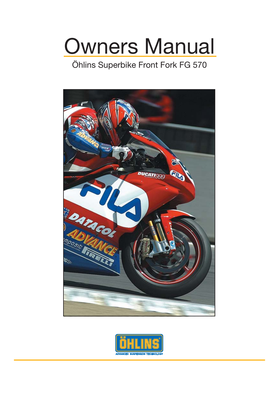 Ohlins SUPERBIKE FG 570 User Manual | 28 pages