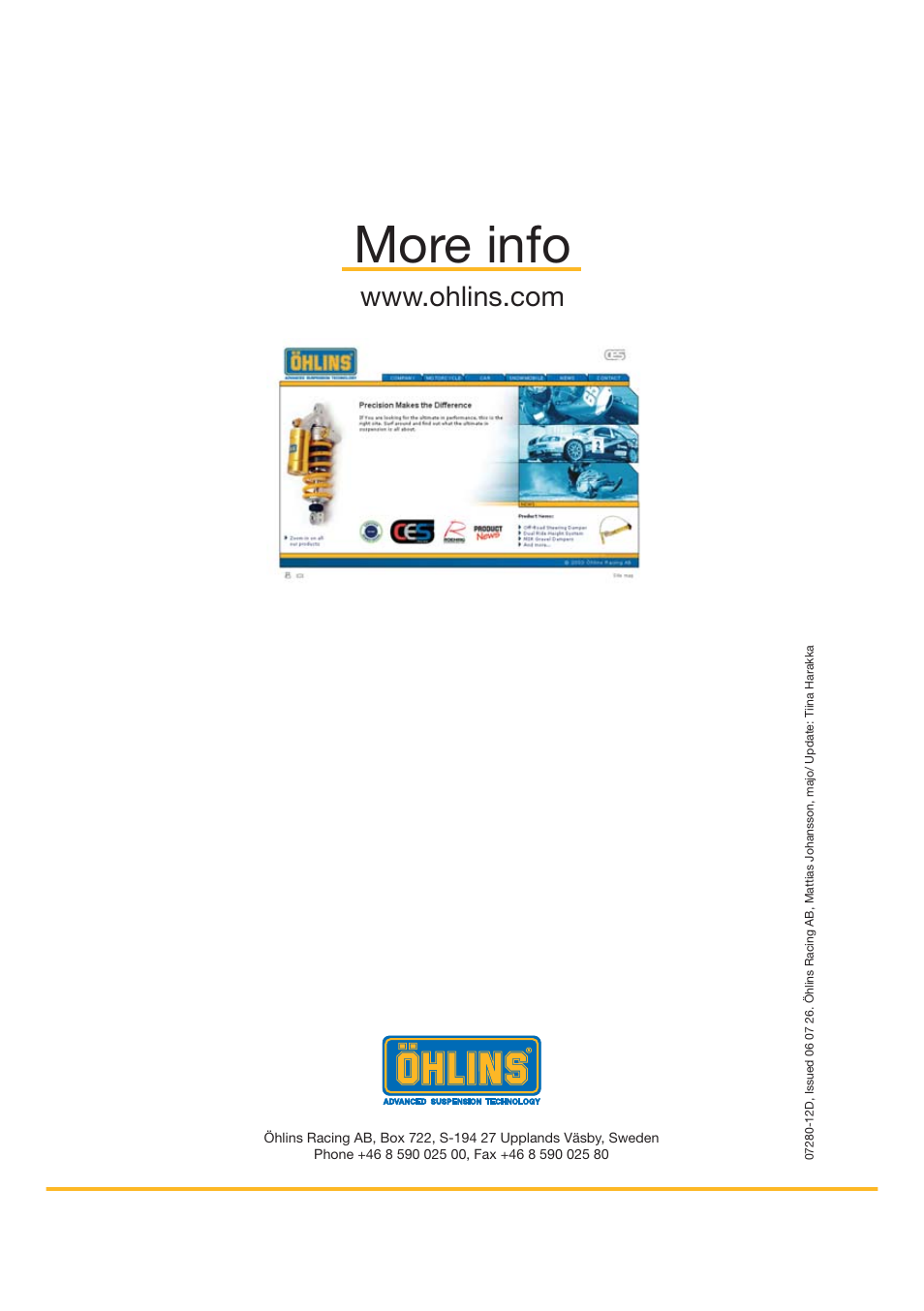 More info | Ohlins FG 670 User Manual | Page 28 / 28