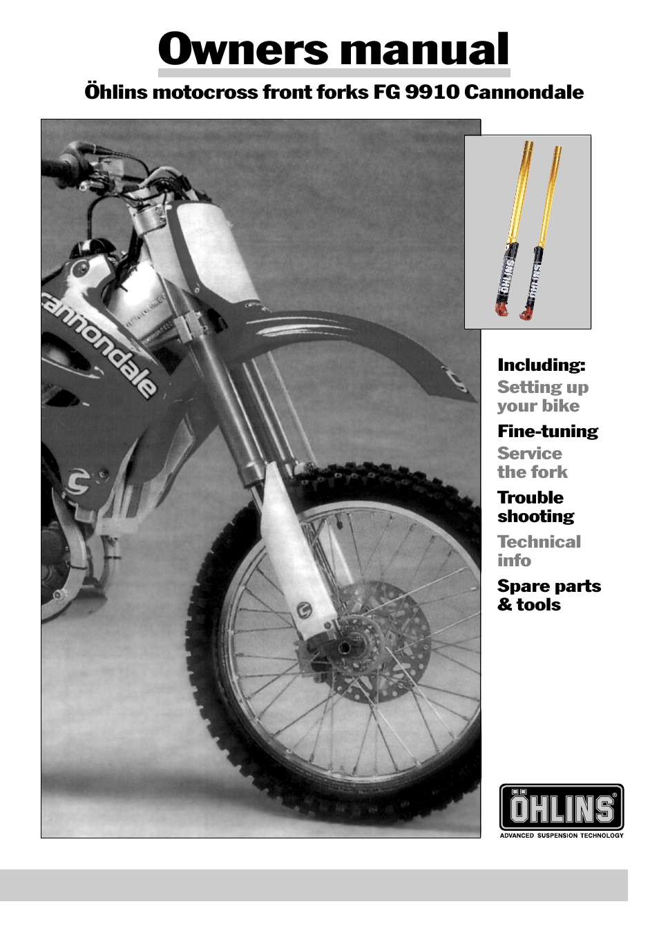 Ohlins CANNONDALE FG 9910 User Manual | 16 pages