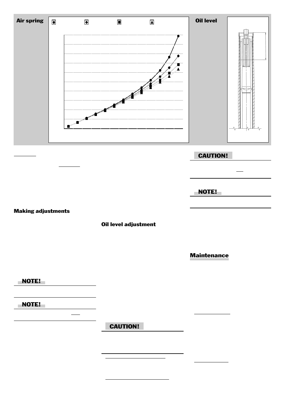 Caution, Maintenance | Ohlins CANNONDALE FG 9910 User Manual | Page 6 / 16