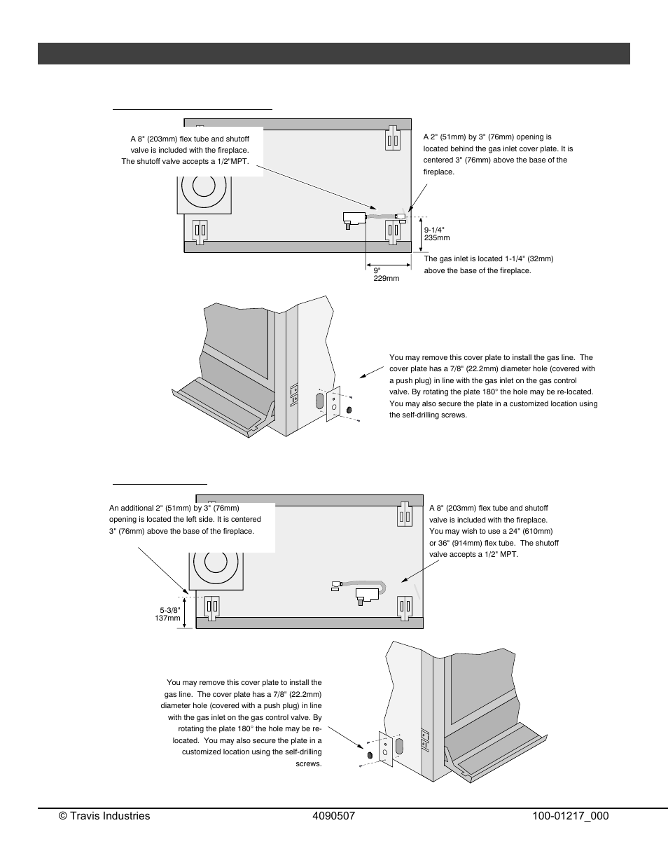 Installation, For qualified installers only), Gas line location | Omni Group GREEN SMART 864 User Manual | Page 15 / 72