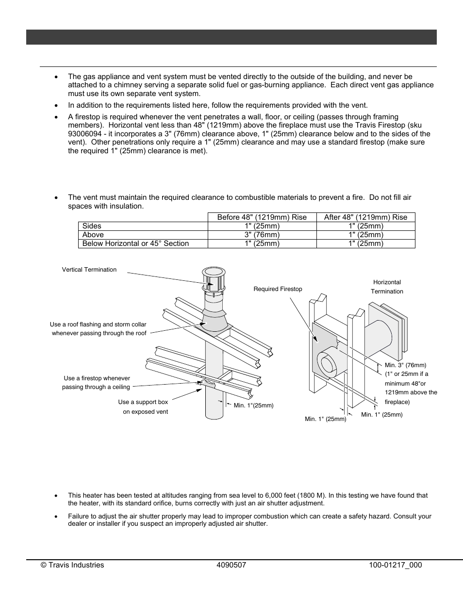18 installation, Vent requirements | Omni Group GREEN SMART 864 User Manual | Page 18 / 72