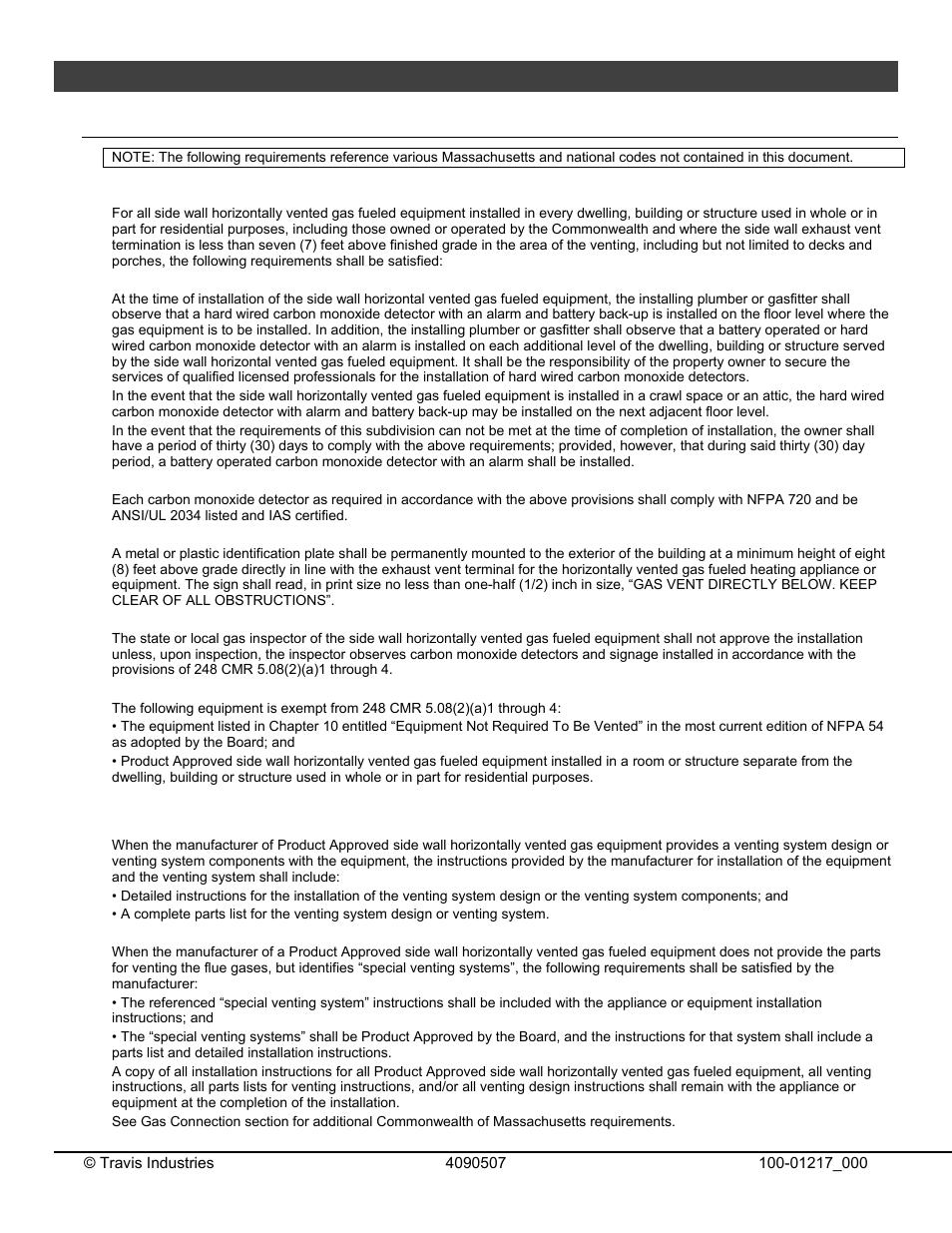 8 installation, Massachusetts requirements | Omni Group GREEN SMART 864 User Manual | Page 8 / 72