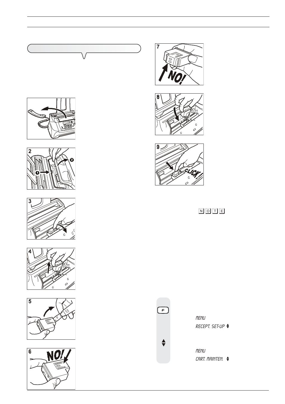 Aintenance, Operations, N o t e | Olivetti 145D User Manual | Page 73 / 88