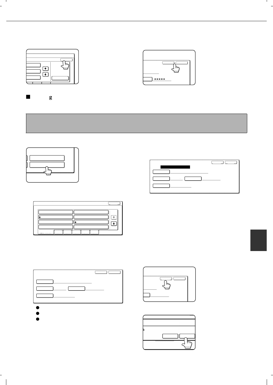 Editin g /deleting a custom folder, Touch the [ok] key, Touch the [amend/delete custom folder] key | Edit or delete the folder, Editing, Deleting, Touch the [delete] key, Touch the [yes] key | Olivetti 4501 User Manual | Page 175 / 188