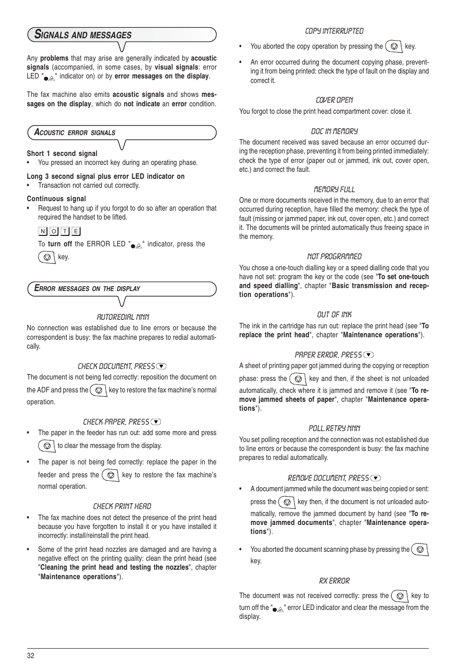 Olivetti 490 User Manual | Page 38 / 48