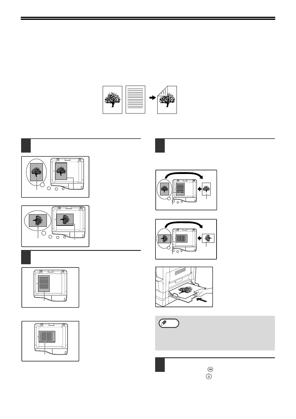 Two-sided copying using the bypass tray, Copy original a, Place original b as shown below | Olivetti d-Copia 20W User Manual | Page 30 / 74