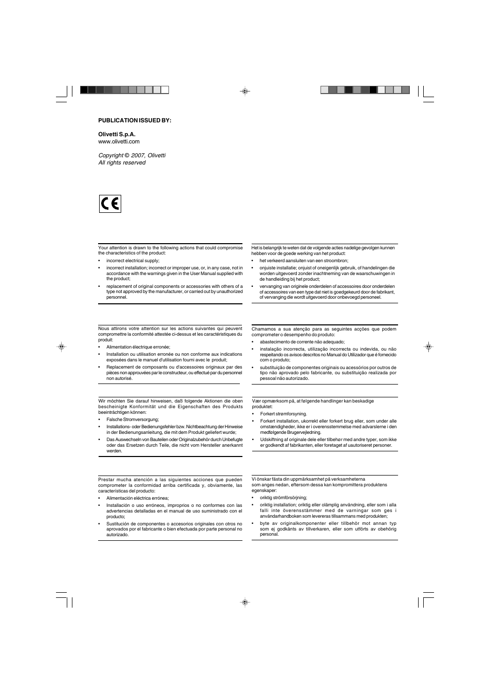 Olivetti ECR 6900 User Manual | Page 2 / 50