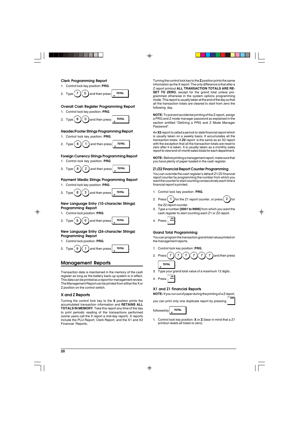 Management reports | Olivetti ECR 6900 User Manual | Page 28 / 50