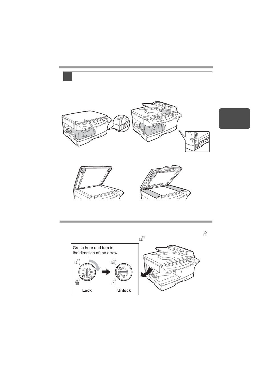 Scan head locking switch | Olivetti D-COPIA 150D User Manual | Page 11 / 81