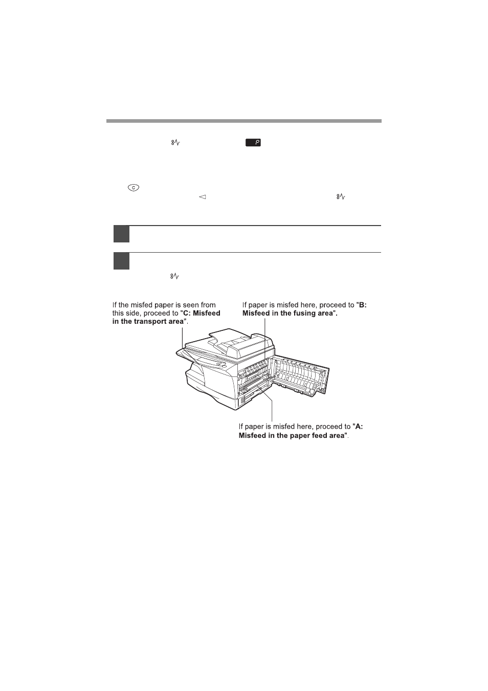 Misfeed removal, 64 misfeed removal | Olivetti D-COPIA 150D User Manual | Page 66 / 81