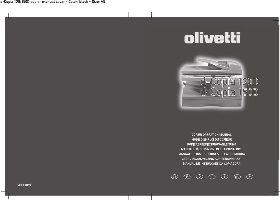 Olivetti D-COPIA 150D User Manual | Page 81 / 81