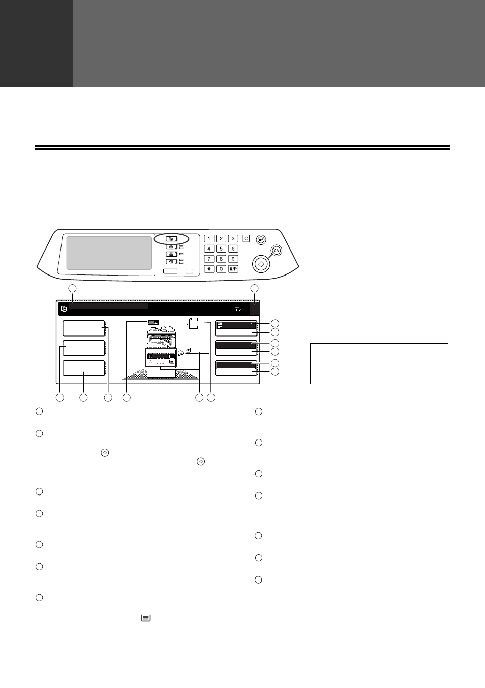 Copy functions, Main screen of copy mode, Chapter 2 | Olivetti 2701 User Manual | Page 23 / 107