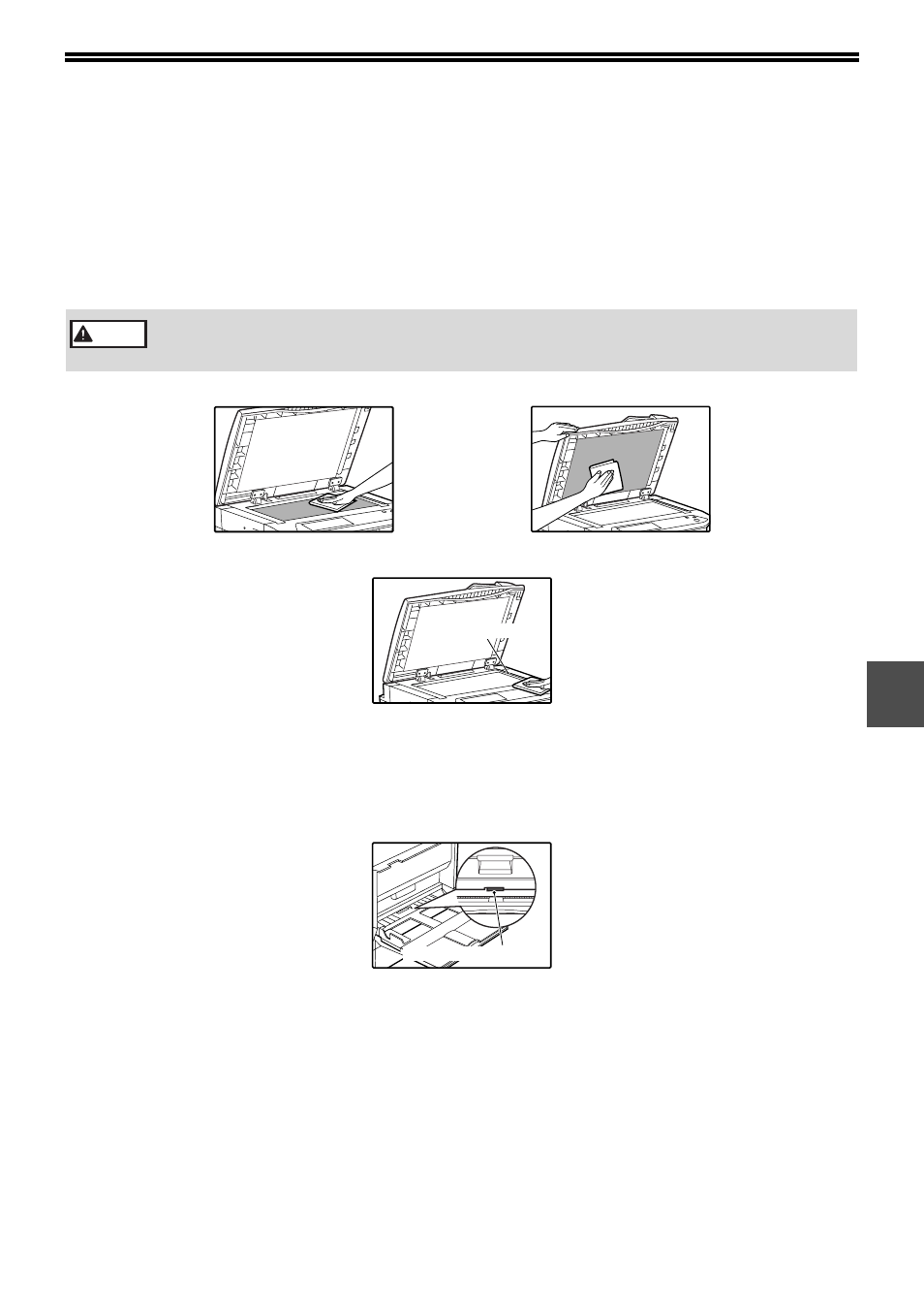 Cleaning the machine, Document glass and document cover/rspf, The bypass tray paper feed roller | Olivetti 2701 User Manual | Page 79 / 107
